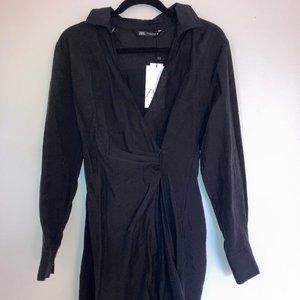 Zara Wrap Dress With Pocket NWT